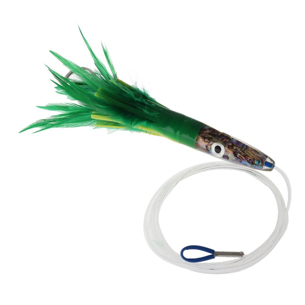H2O Pro Mean Machine Abalone Feather Albacore Tuna Lure 17cm - Rigged
