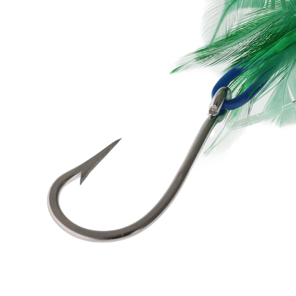 H2O Pro Mean Machine Abalone Feather Albacore Tuna Lure 17cm - Rigged
