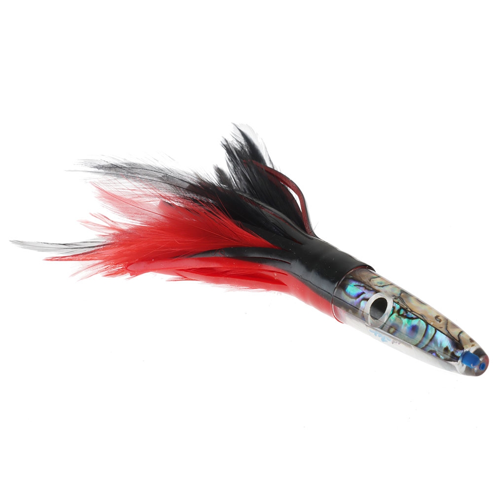 H2O Pro Mean Machine Abalone Feather Albacore Tuna Lure 17cm Black/Red