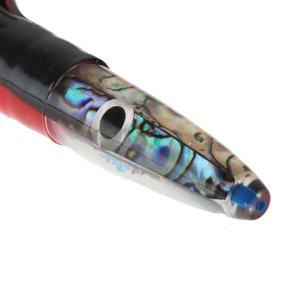 H2O Pro Mean Machine Abalone Feather Albacore Tuna Lure 17cm Black/Red