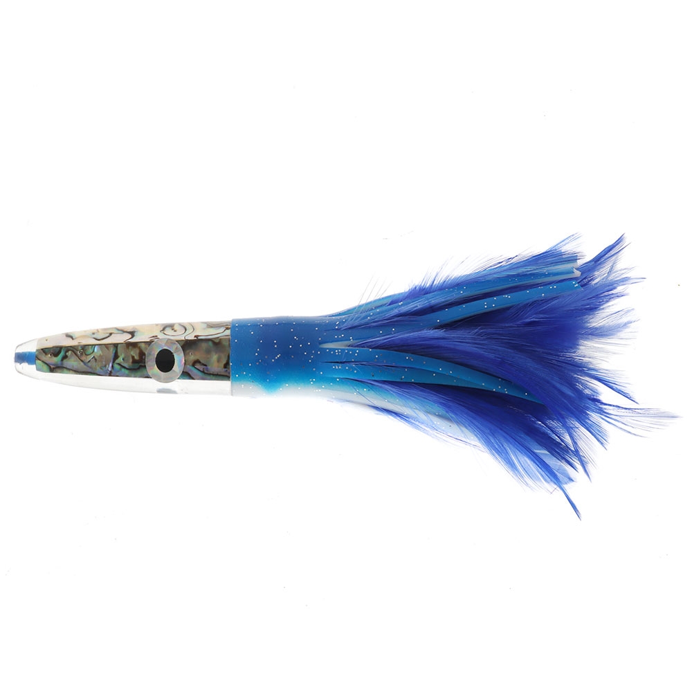 H2O Pro Mean Machine Abalone Feather Albacore Tuna Lure 17cm Blue/White