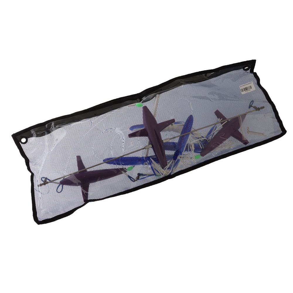 H2O Pro Dual Direction Bulb Squid Titanium Spreader Bar 24in Blue/White