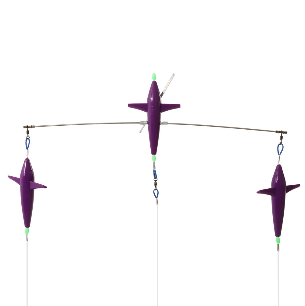 H2O Pro Dual Direction Bulb Squid Titanium Spreader Bar 24in Blue/White