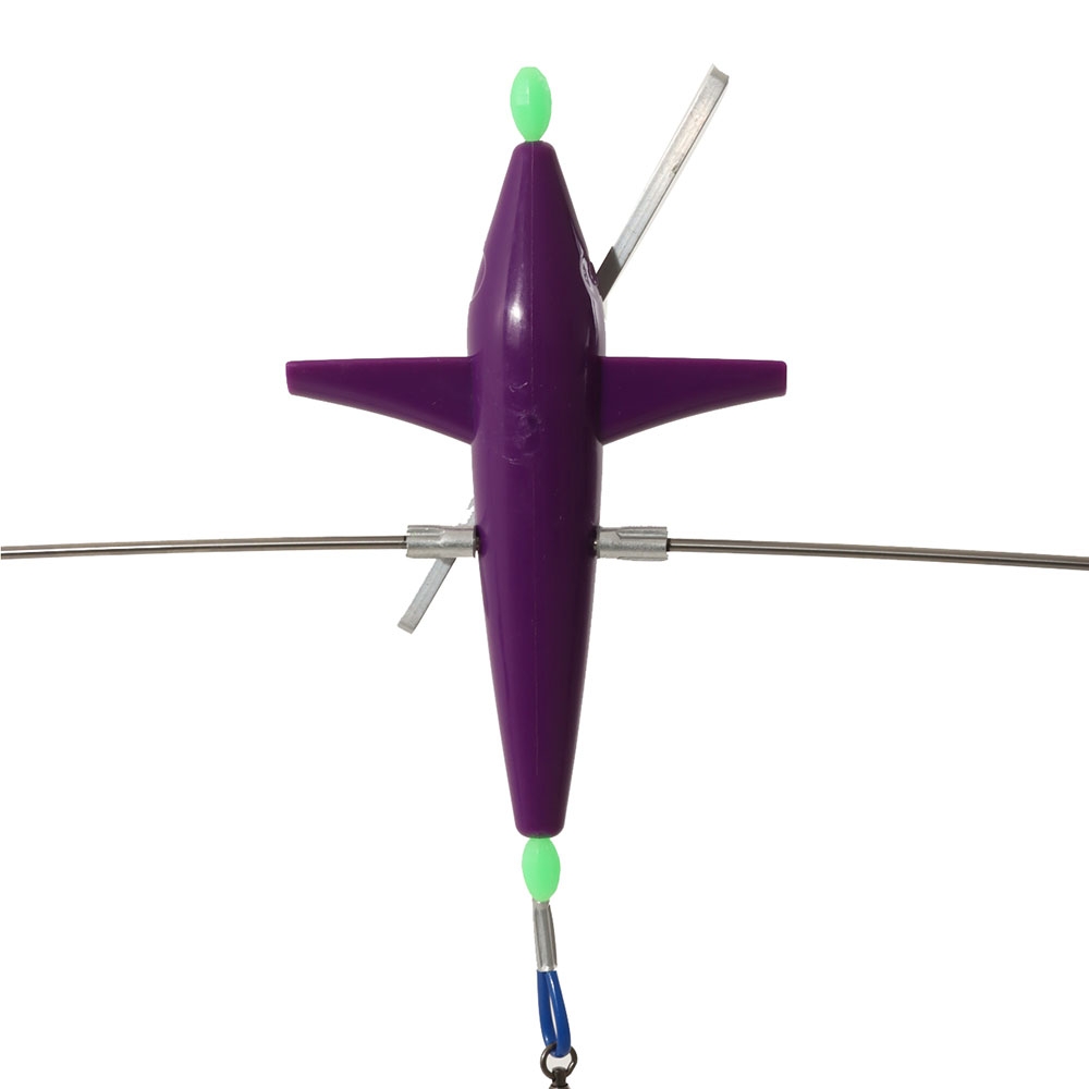 H2O Pro Dual Direction Bulb Squid Titanium Spreader Bar 24in Blue/White