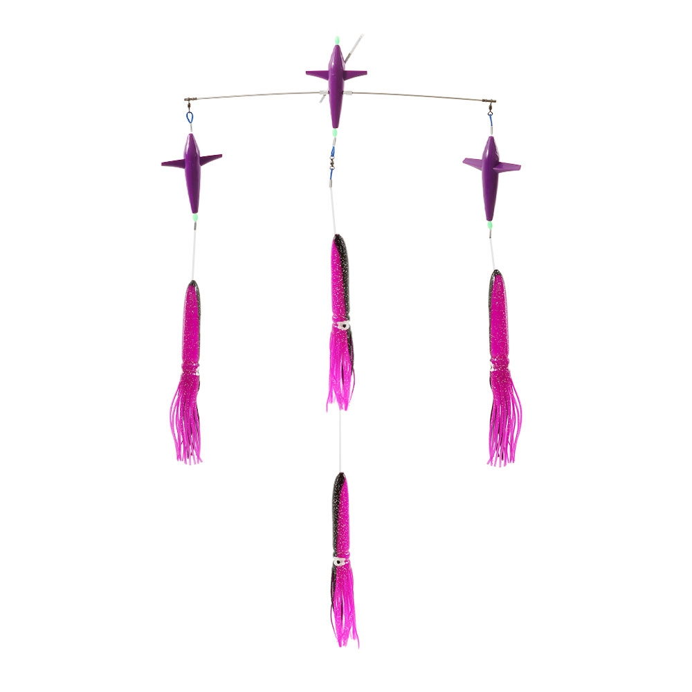 H2O Pro Dual Direction Bulb Squid Titanium Spreader Bar 24in Purple/Black