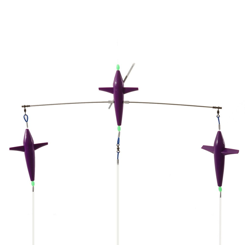 H2O Pro Dual Direction Bulb Squid Titanium Spreader Bar 24in Purple/Black