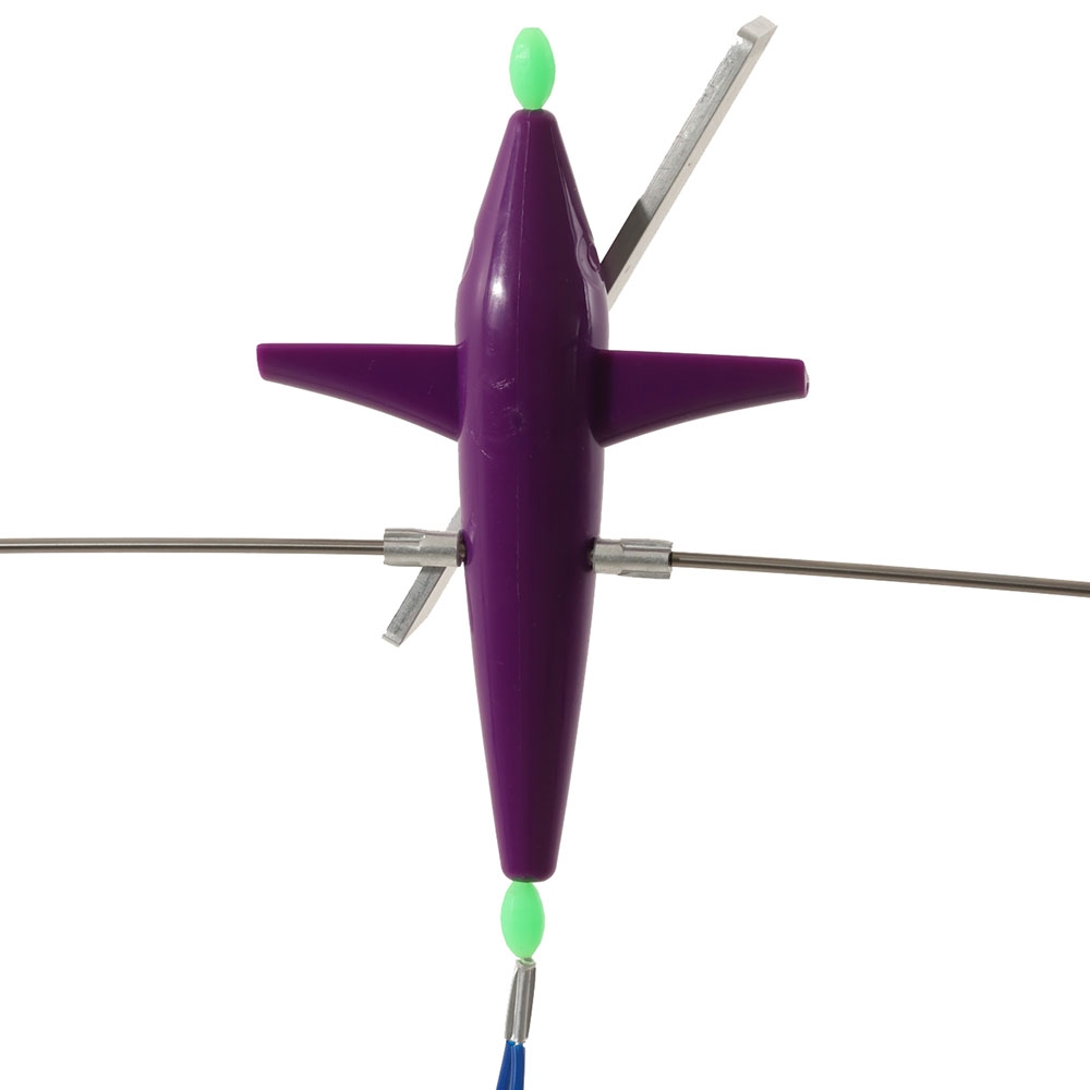 H2O Pro Dual Direction Bulb Squid Titanium Spreader Bar 12in Purple/Black