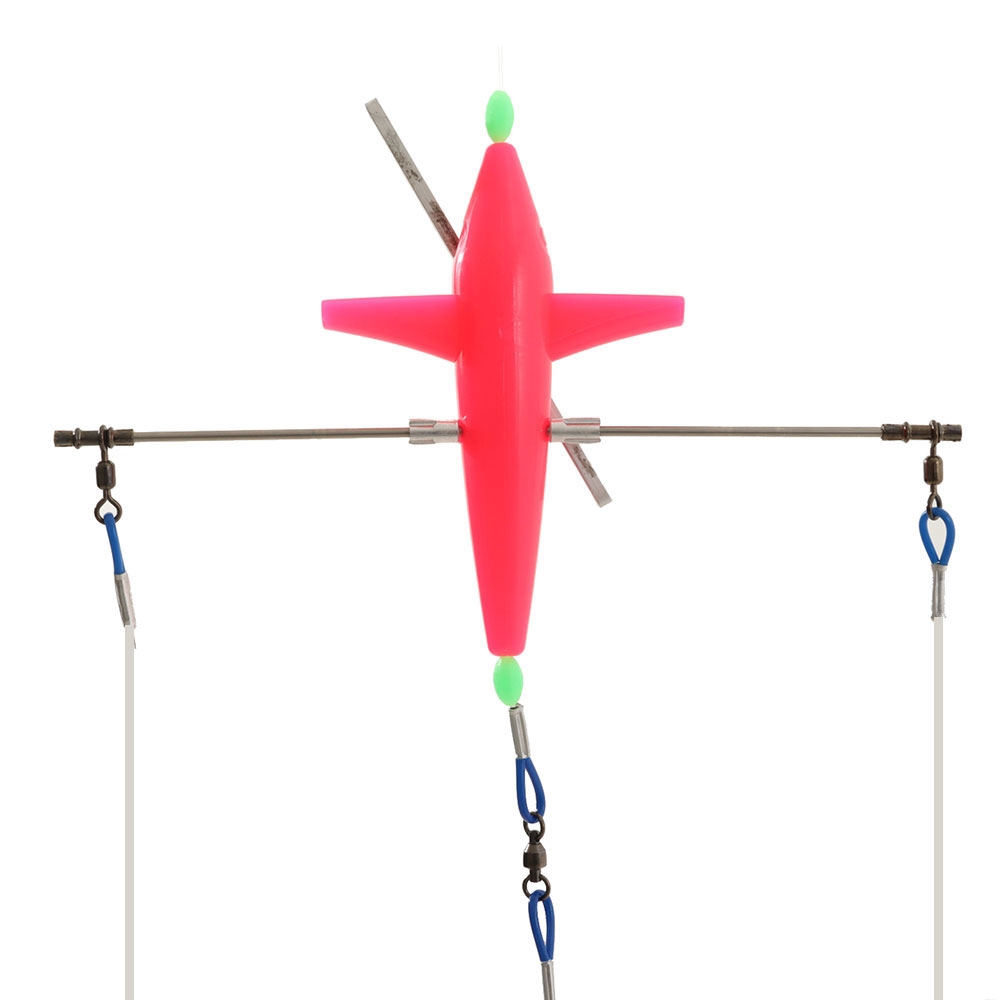 H2O Pro Dual Direction Bulb Squid Titanium Spreader Bar 12in Pink