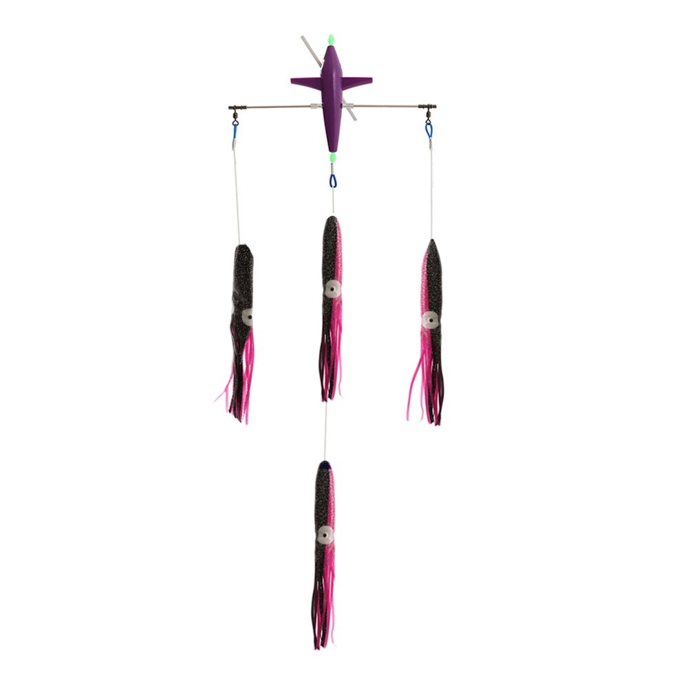 H2O Pro Dual Direction Bulb Squid Titanium Spreader Bar 12in Purple/Black