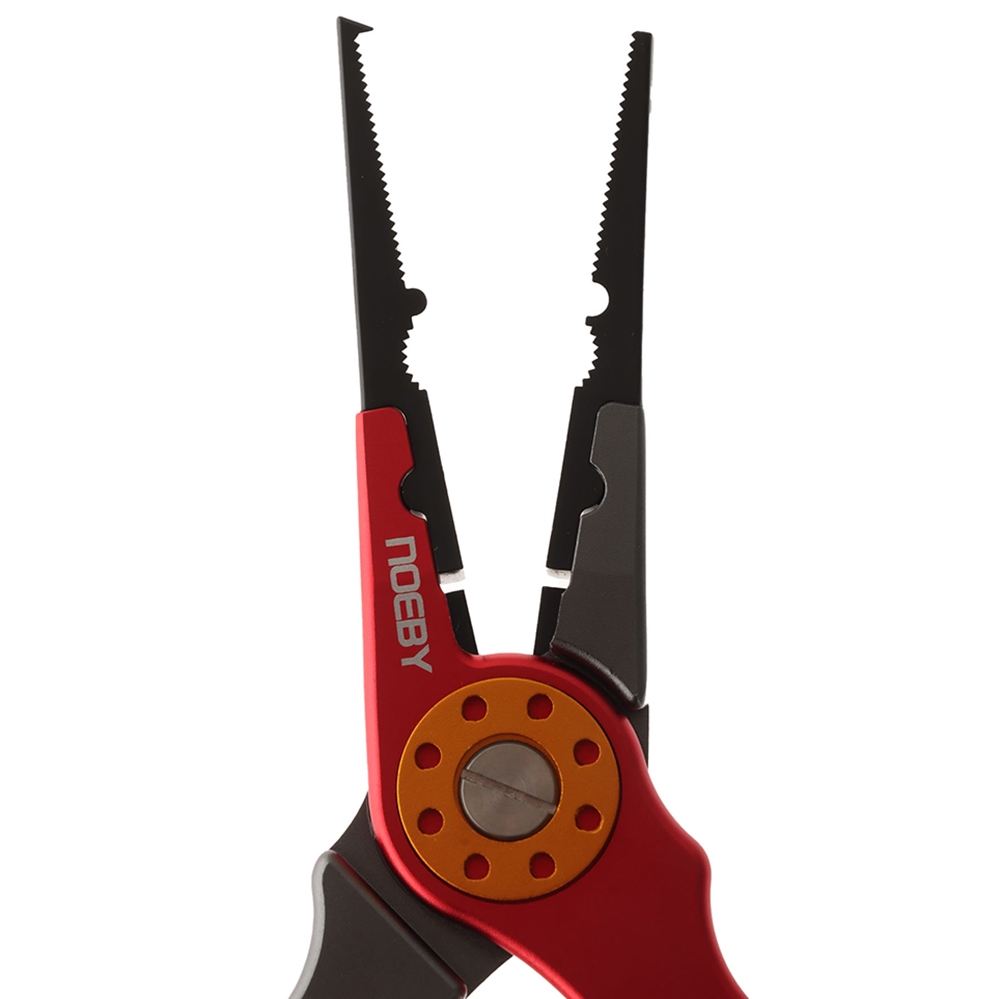NOEBY Aluminium Long Nose Split Ring Fishing Pliers Red