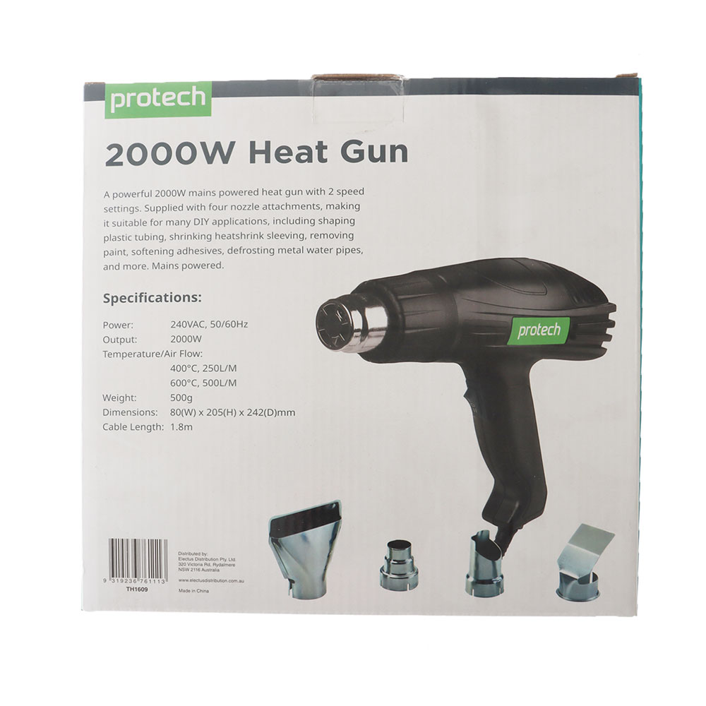 Protech Adjustable Temperature Heat Gun 2000W 240V