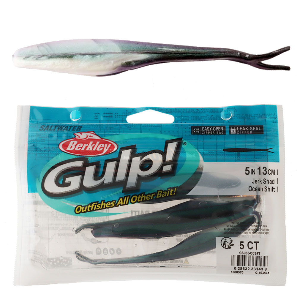 Berkley Gulp Jerk Shad Soft Bait 13cm Ocean Shift