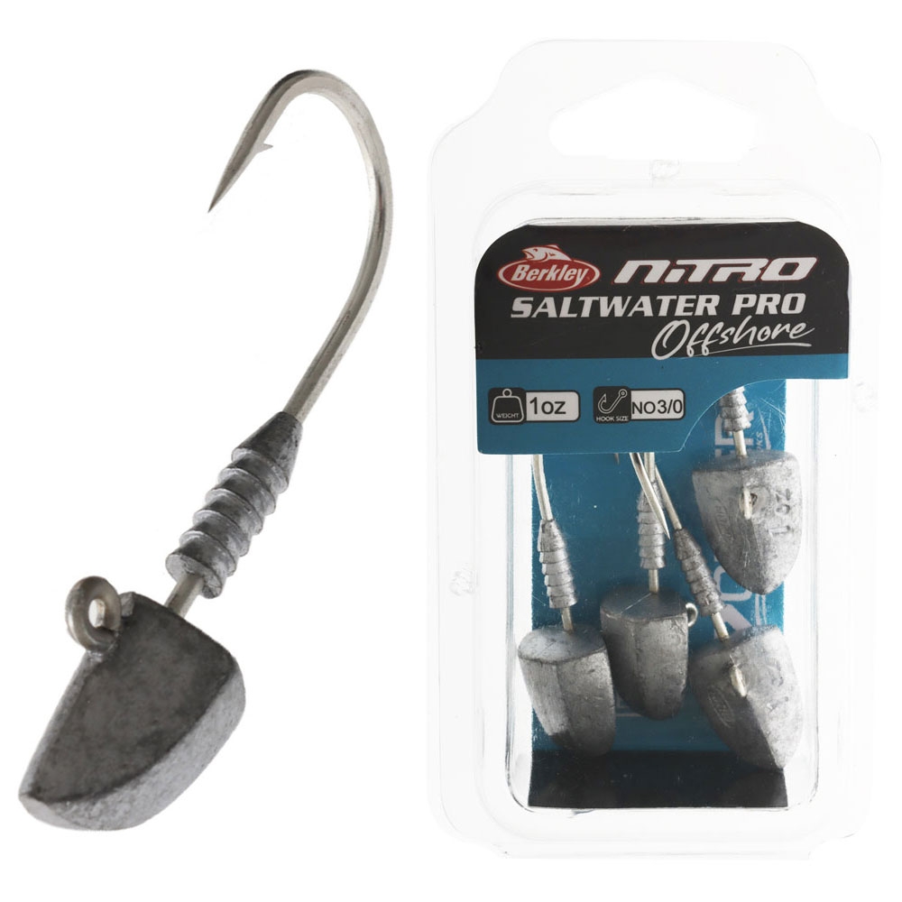 Berkley Nitro Saltwater Pro Offshore Jig Heads 1oz 3/0 Qty 4