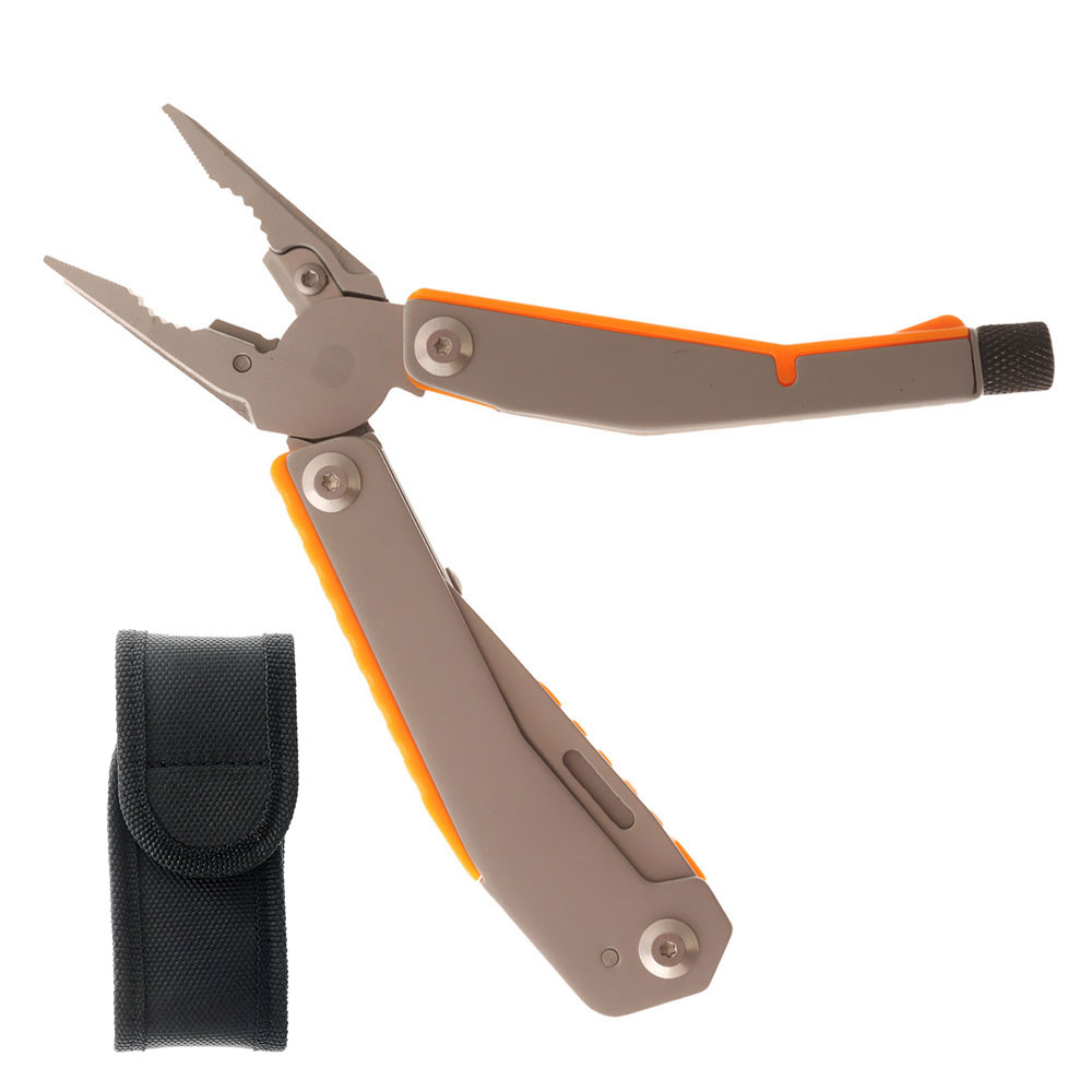 7-in-1 Stainless Steel Multi-Tool Silver/Orange
