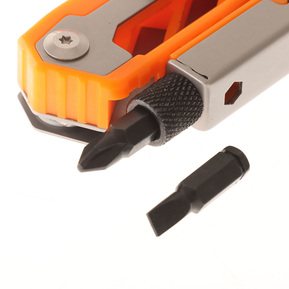 7-in-1 Stainless Steel Multi-Tool Silver/Orange