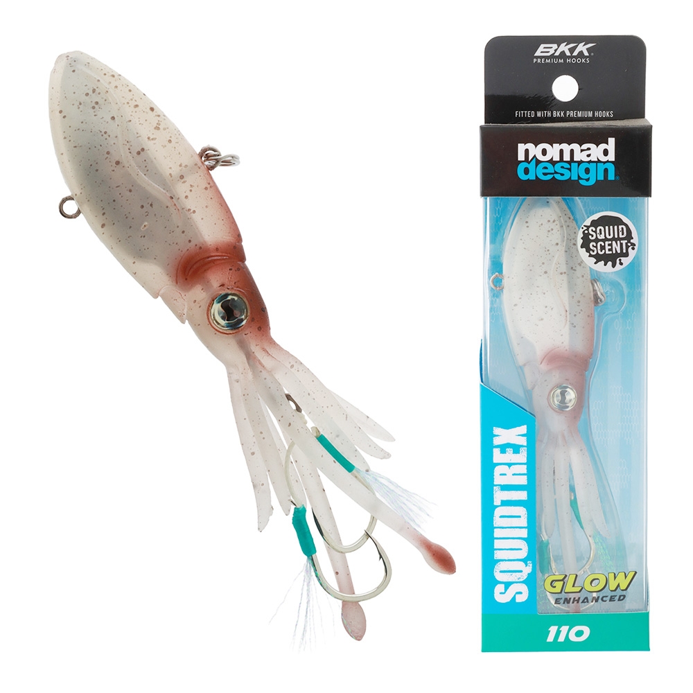 Nomad Design Squidtrex Vibe Squid Lure 110mm 49.6g Brown Speckle