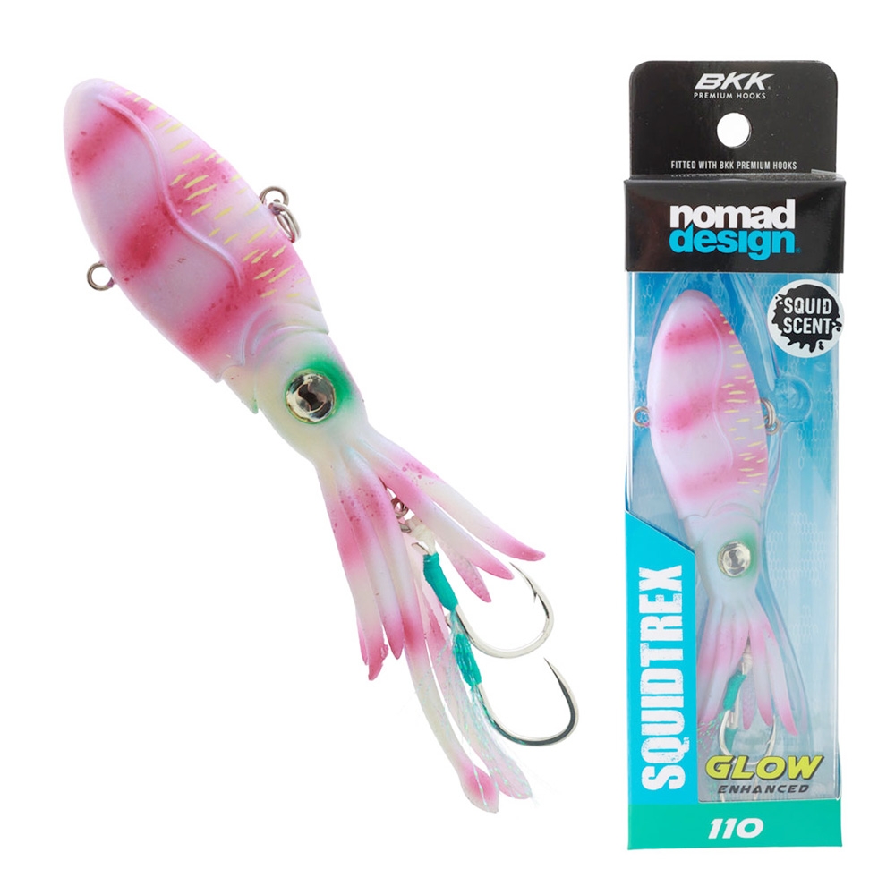 Nomad Design Squidtrex Vibe Squid Lure 110mm 49.6g Pink Tiger