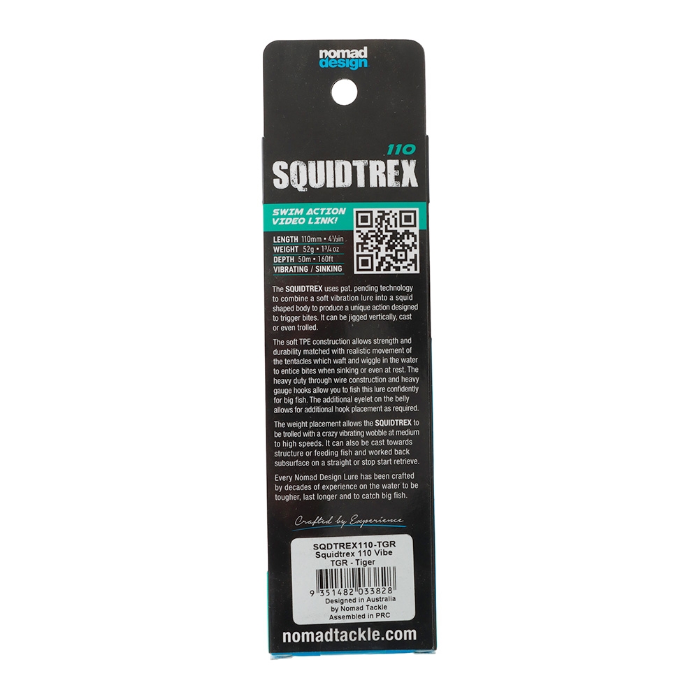 Nomad Design Squidtrex Vibe Squid Lure 110mm 49.6g
