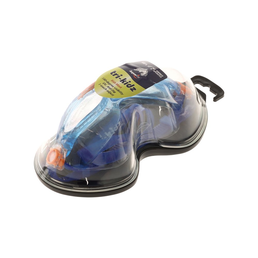 Aqualine Tri-Kidz Silicone Triathlon Kids Swimming Goggles Blue/Orange