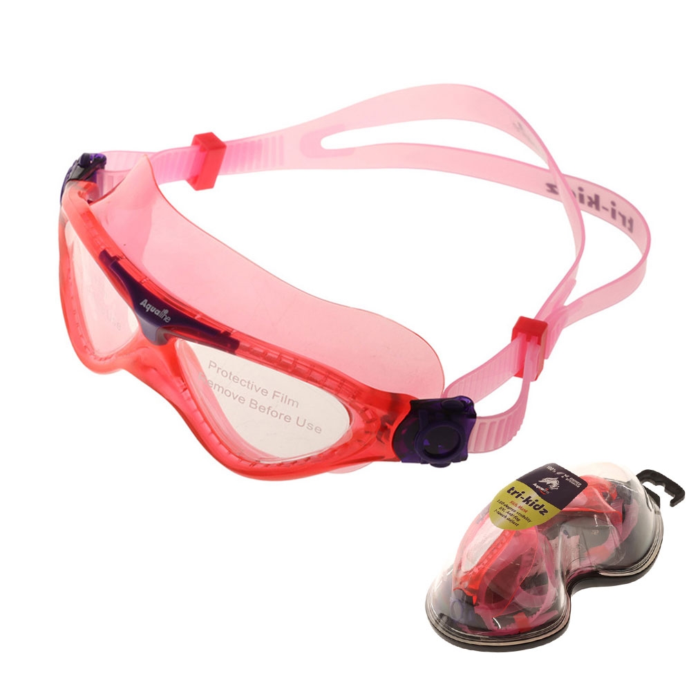 Aqualine Tri-Kidz Swimming Goggles Pink/Purple