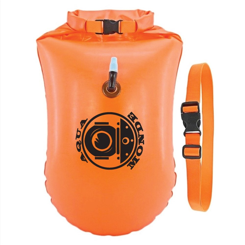 AquaMonde PVC Inflatable Swim Buoy Tow Float Orange 18L