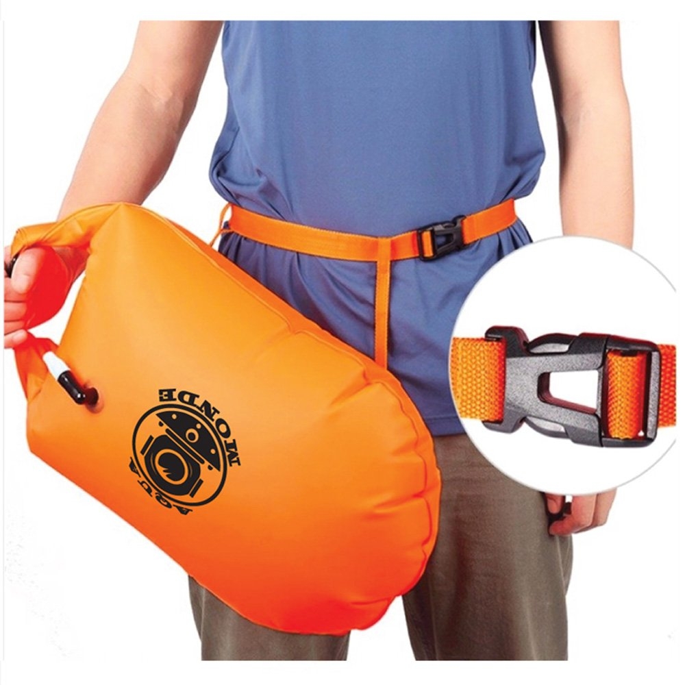 AquaMonde PVC Inflatable Swim Buoy Tow Float Orange 18L