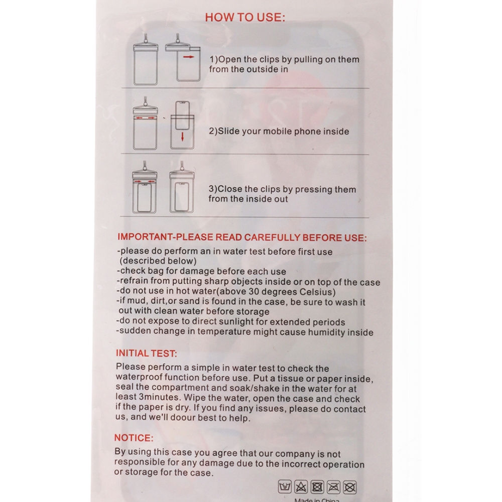 Waterproof Phone Case 22 x 11cm Pink