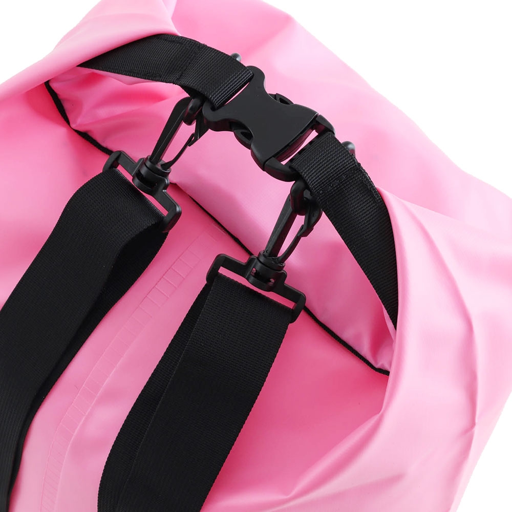 Waterproof Dry Bag with Front Mesh Pocket 30L Light Pink