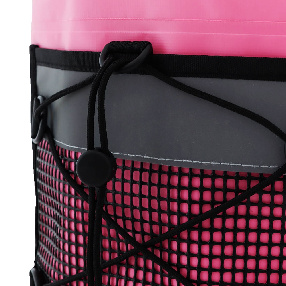 Waterproof Dry Bag with Front Mesh Pocket 30L Light Pink