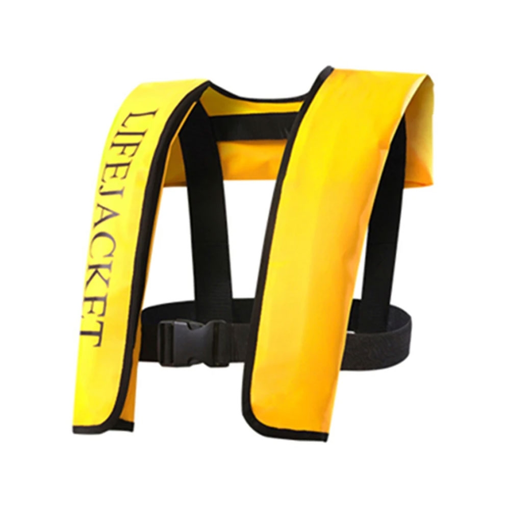 150N Manual Inflatable Life Jacket Yellow 150kg