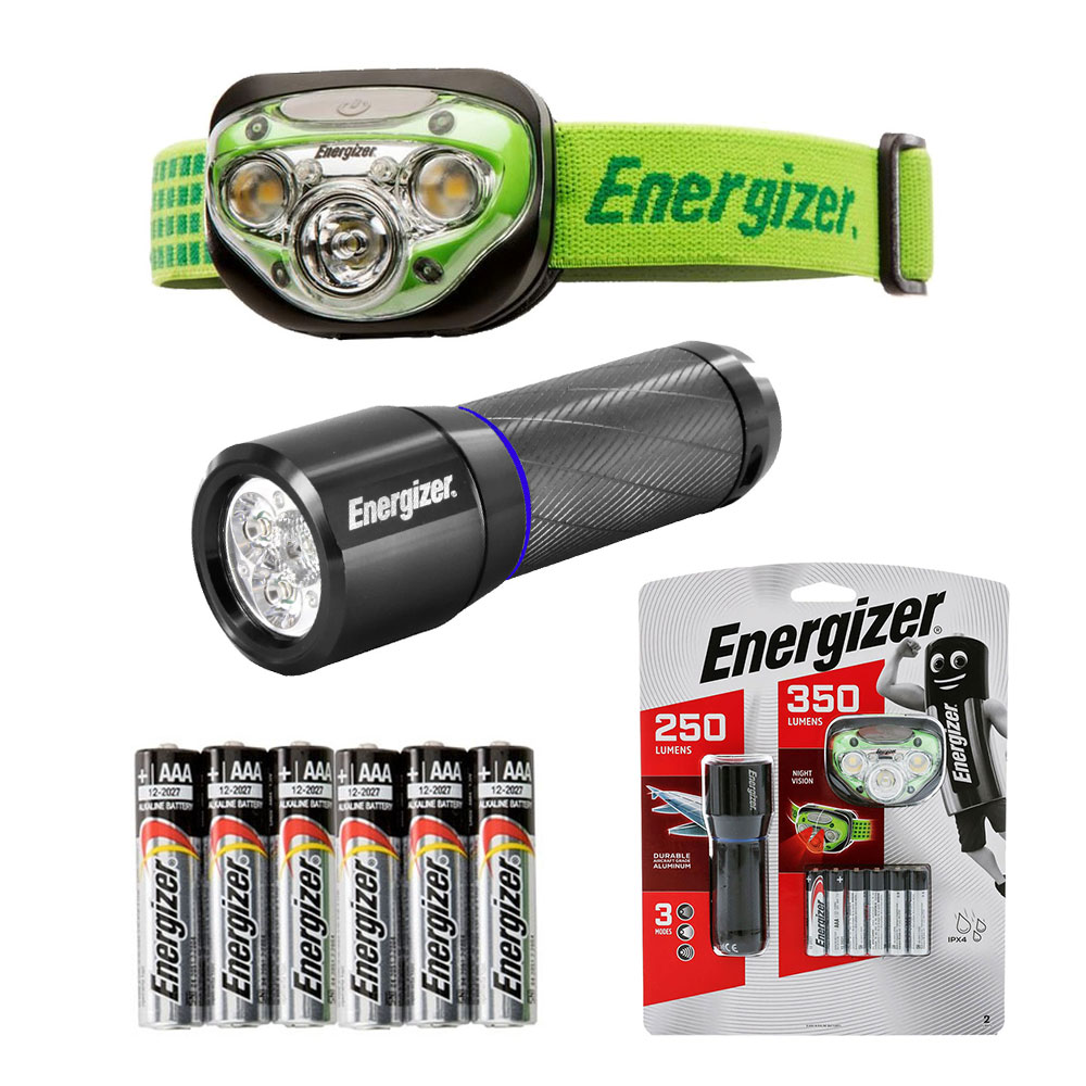 Energizer Vision HD Plus LED Headlamp and Torch Value Pack