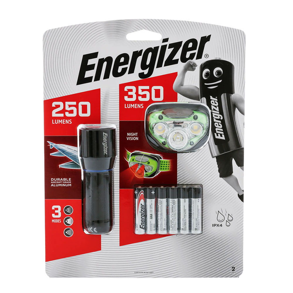 Energizer Vision HD Plus LED Headlamp and Torch Value Pack