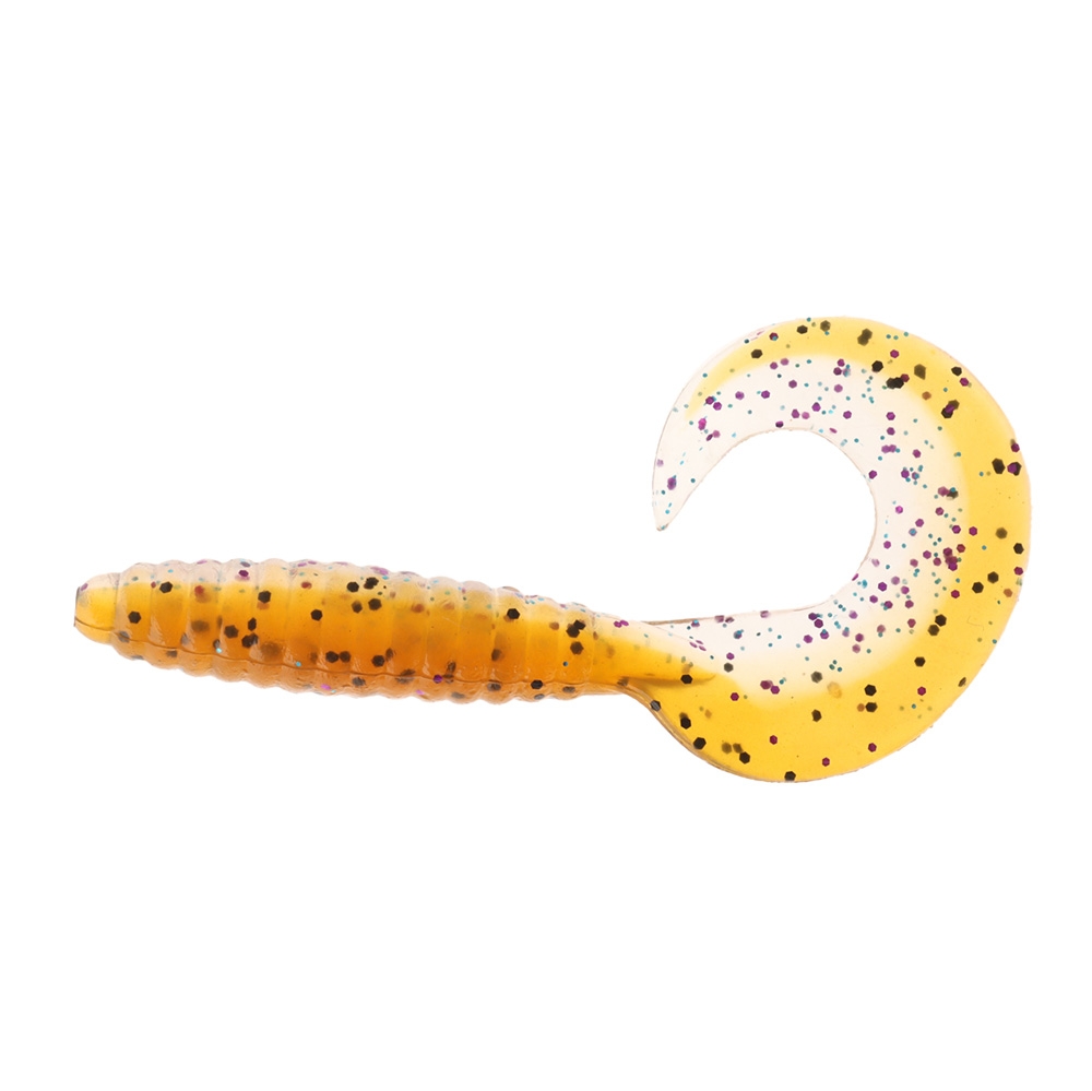 NOEBY Grub Soft Bait 8.5cm White Gold Qty 6