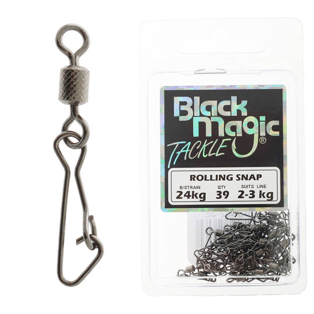 Black Magic Rolling Snap Swivel Bulk Pack 2-3kg Qty 39