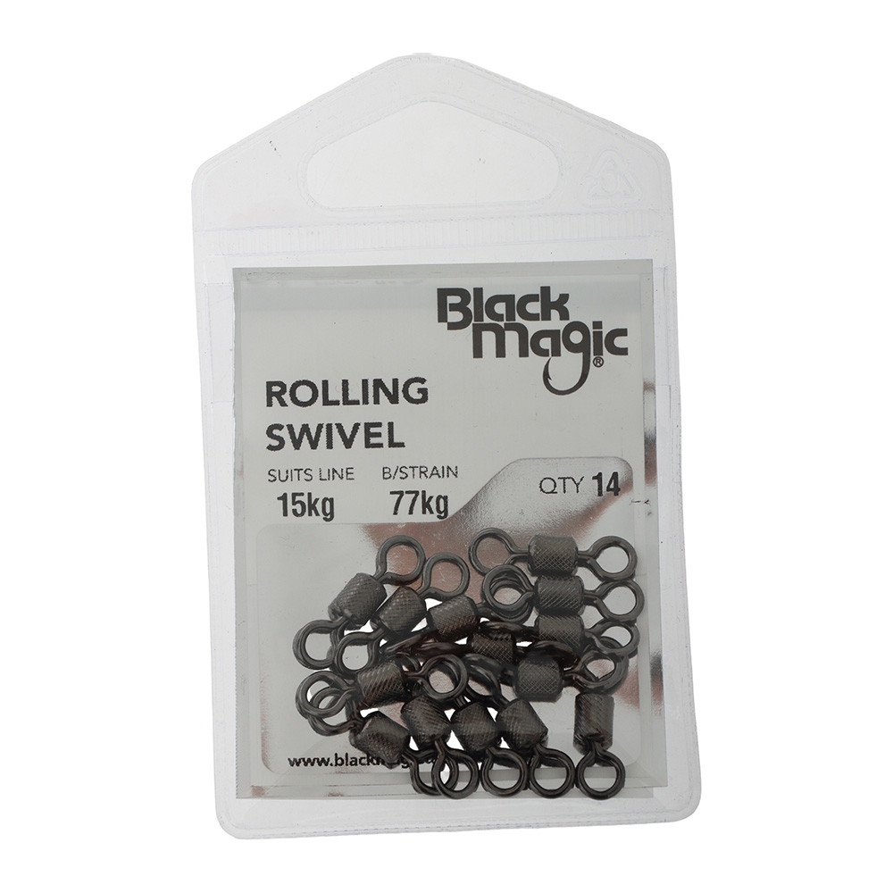 Black Magic Rolling Swivels 15kg Qty 14