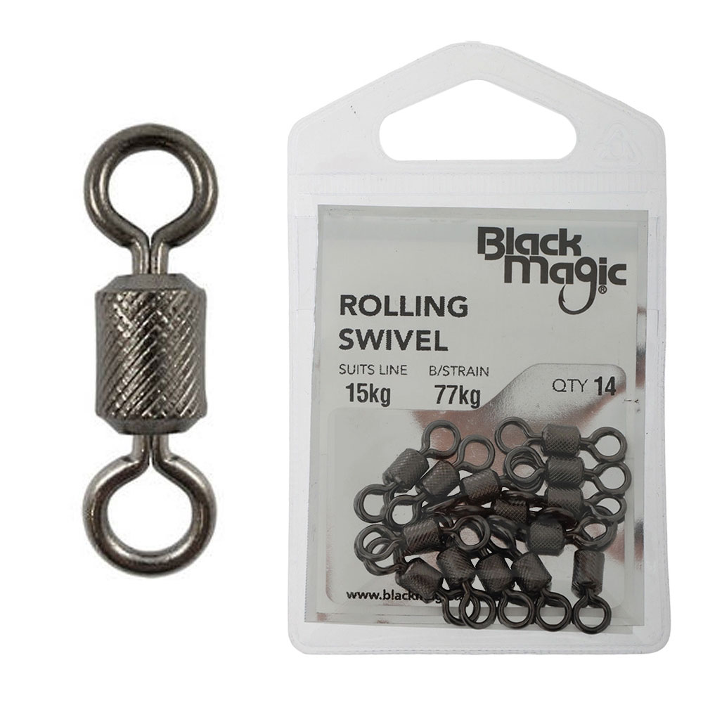 Black Magic Rolling Swivels 15kg Qty 14