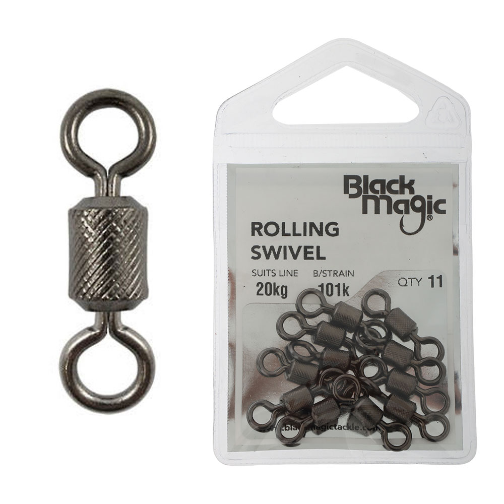 Black Magic Rolling Swivels 20kg Qty 11