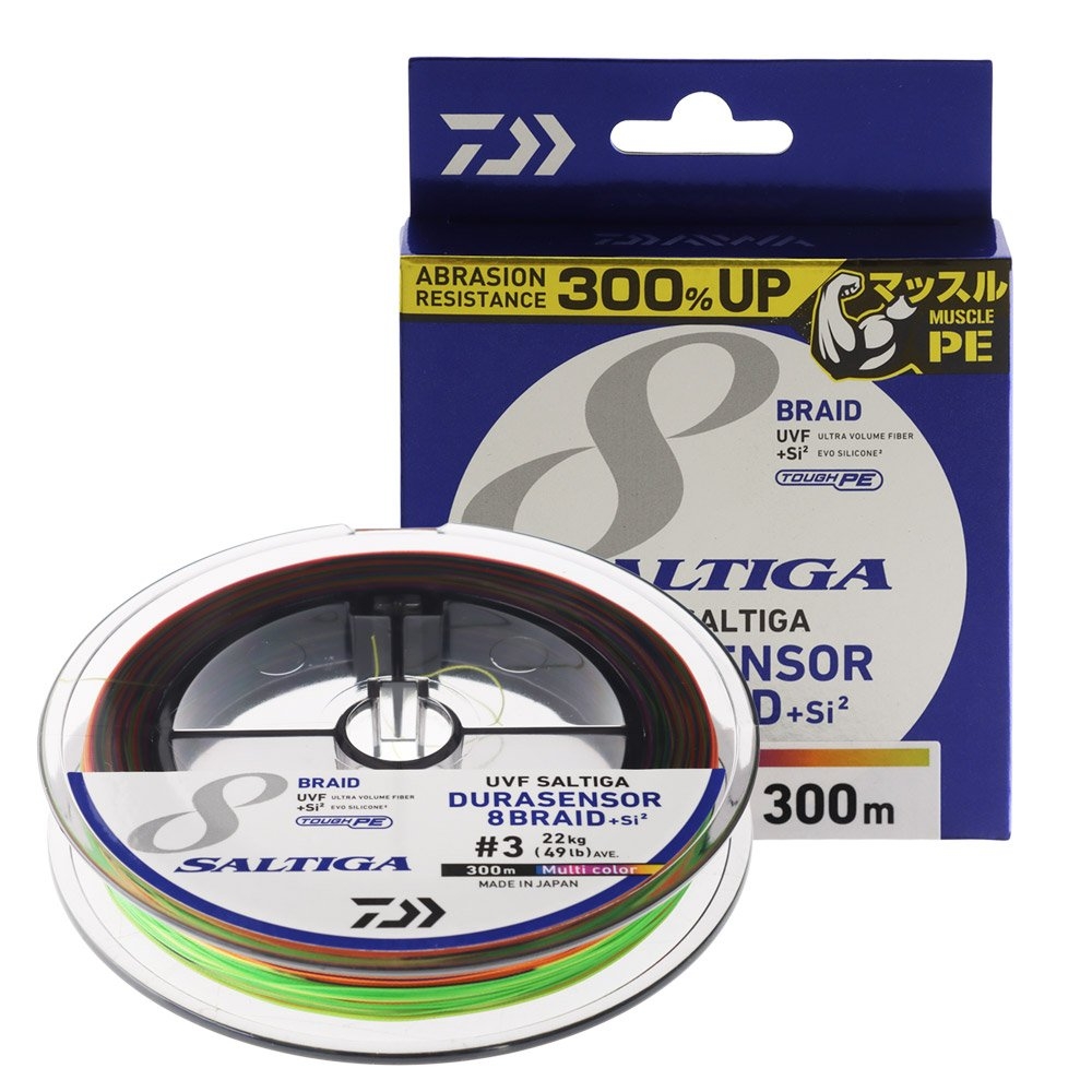 Daiwa UVF Saltiga Durasensor X8 +Si2 Braid Multicolour 300m PE3 49lb