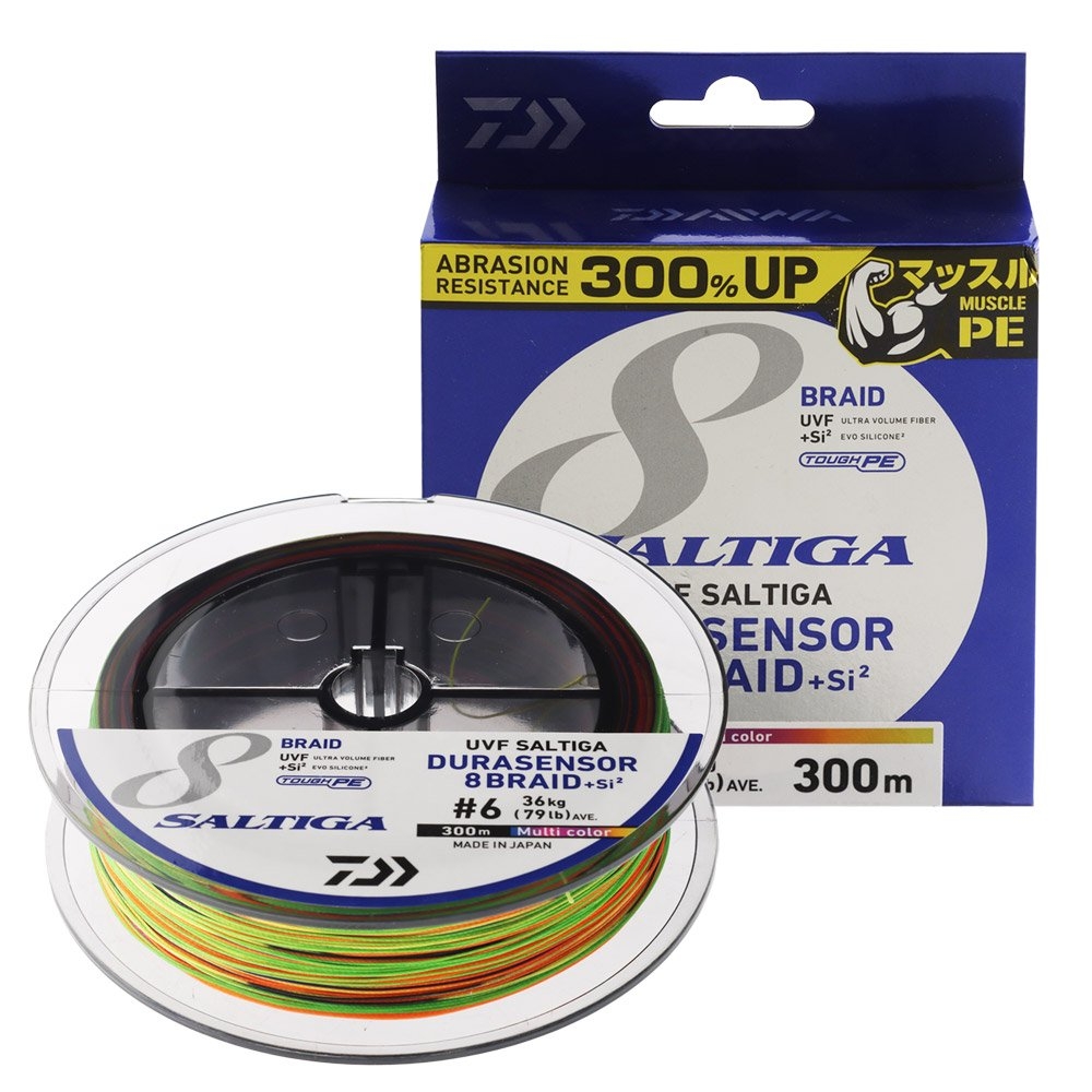 Daiwa UVF Saltiga Durasensor X8 +Si2 Braid Multicolour 300m PE6 79lb