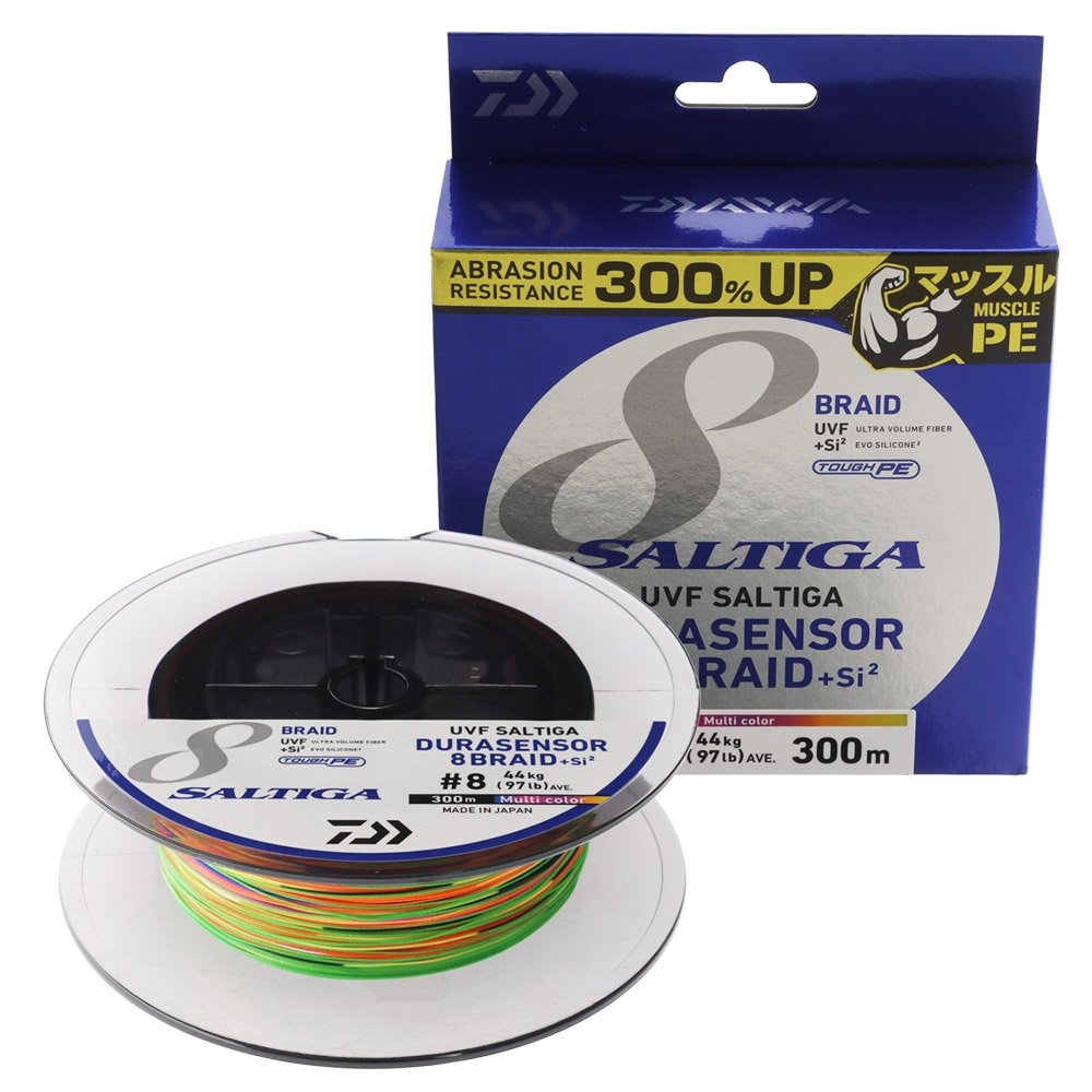 Daiwa UVF Saltiga Durasensor X8 +Si2 Braid Multicolour 300m PE8 97lb