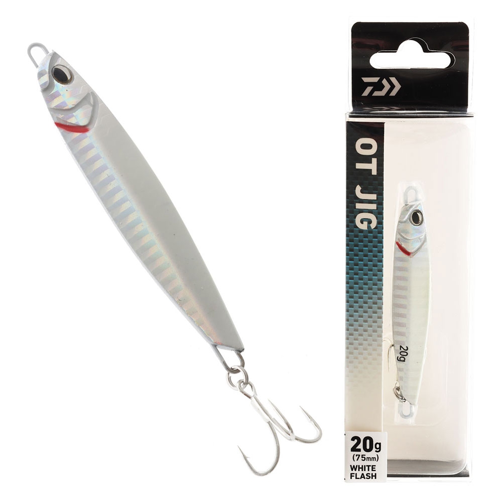 Daiwa OT Jig Metal Spinning Lure 20g 75mm White Flash