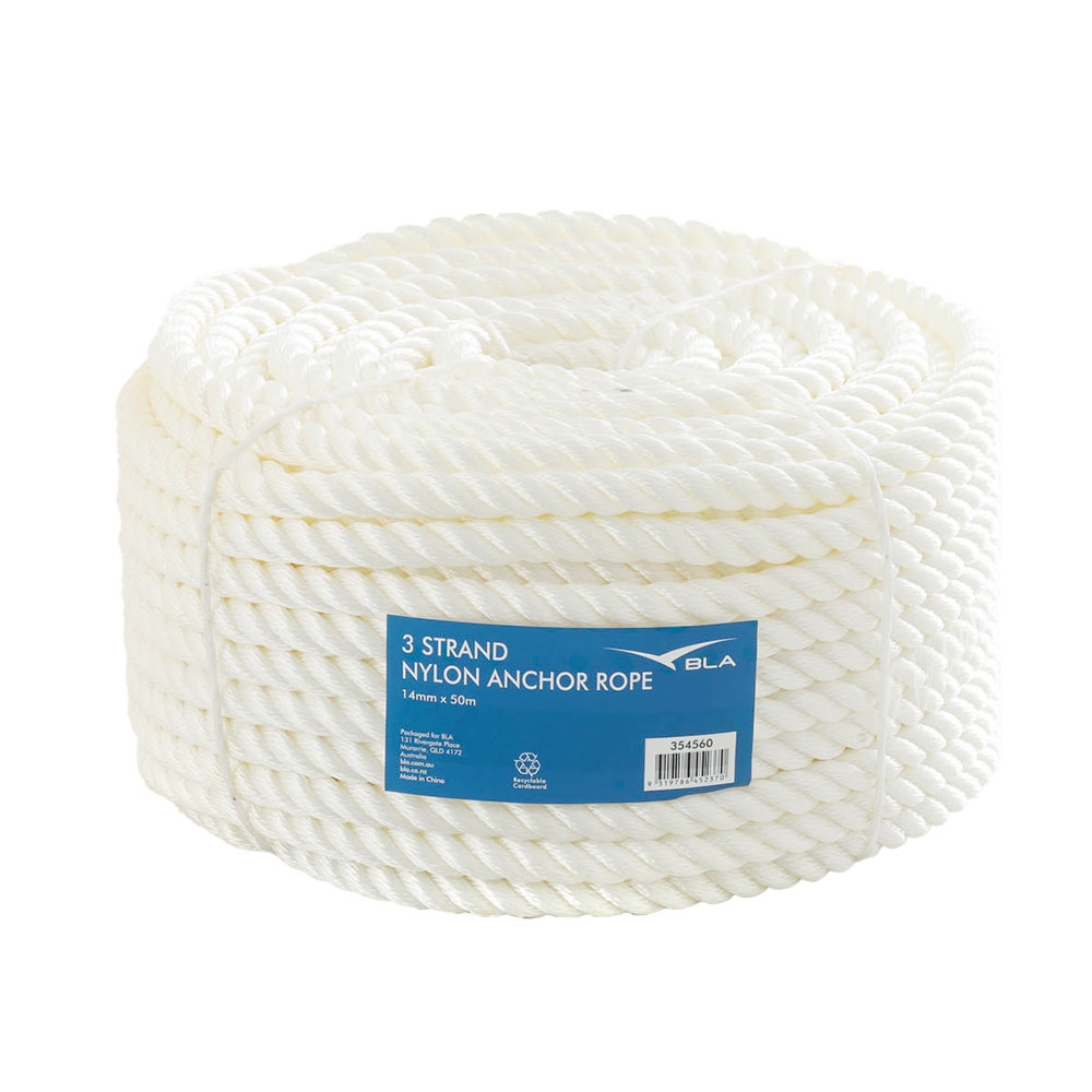 BLA 3-Strand Nylon Rope 14mmx50m