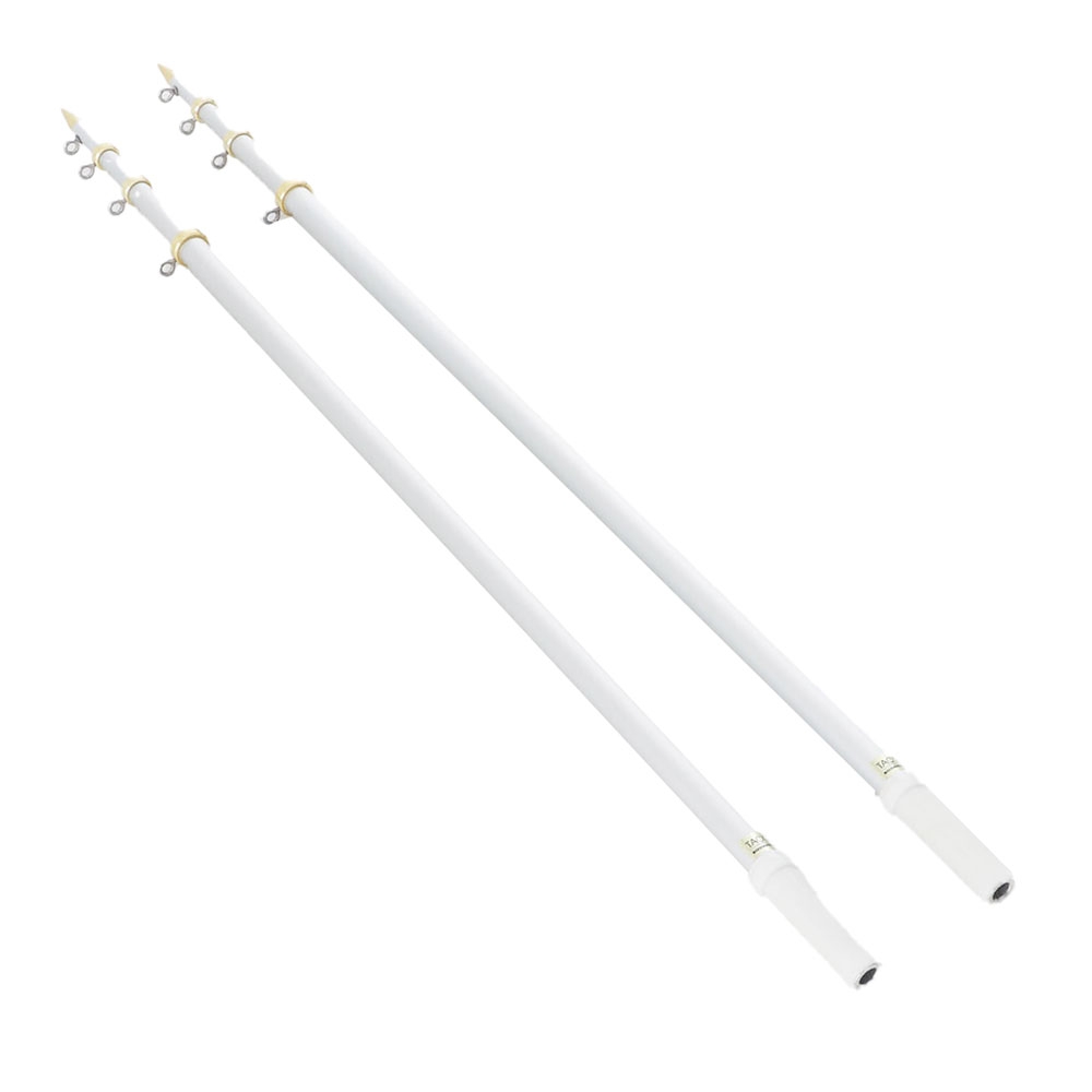TACO Marine Aluminium Rigid Telescopic Outriggers Pair 15ft/4.6m Silver/Gold