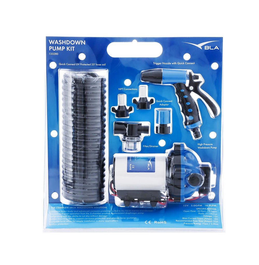 BLA Boat Wash Down Pump Kit 12V 5GPM 70PSI