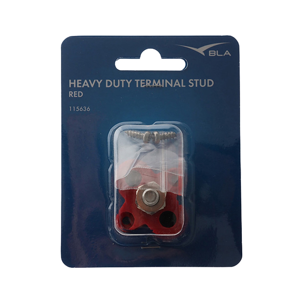 BLA Insulated Single Terminal Stud 8mm Red