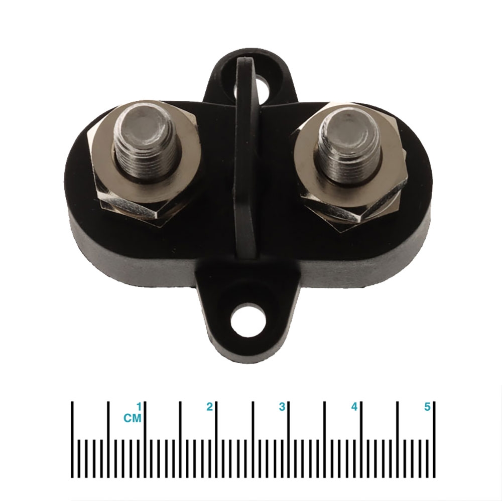 BLA Insulated Dual Isolated Terminal Stud 8mm Black