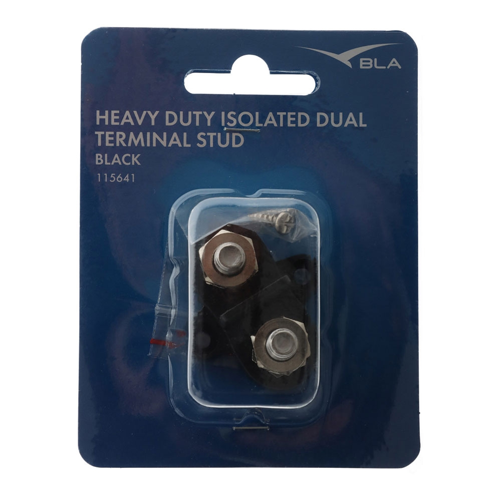 BLA Insulated Dual Isolated Terminal Stud 8mm Black