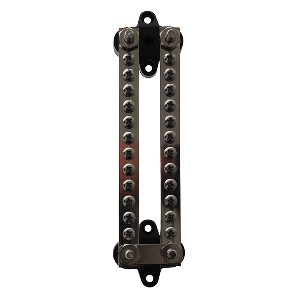 BLA 12-Way Dual Brass Bus Bar with Cover