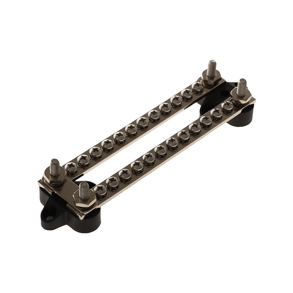 BLA 12-Way Dual Brass Bus Bar with Cover