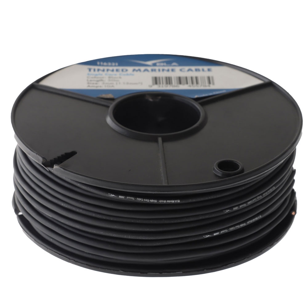 BLA Single Core Tinned Copper Marine Electrical Cable 3mmx50m Black